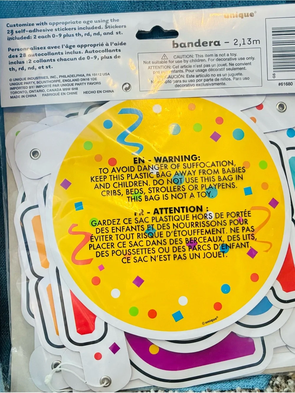 Unique Customizable 'Happy Birthday' Banner in Multi-Color